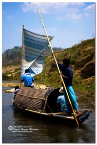 Our boat on Shangu Nodi (river)