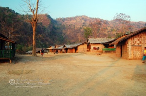 Village beside Boga Lake