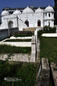 Grave yard and Masjid, Gate in Middle 